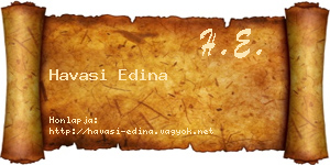 Havasi Edina névjegykártya